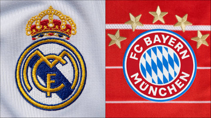 Real Madrid and Bayern Munich crests 皇家马德里与拜仁慕尼黑队徽