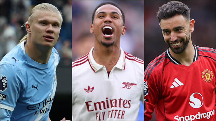Erling Haaland (left), Gabriel (center) and Bruno Fernandes have all made the cut.