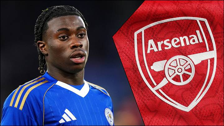 Jeremy Monga (left) and Arsenal badge.