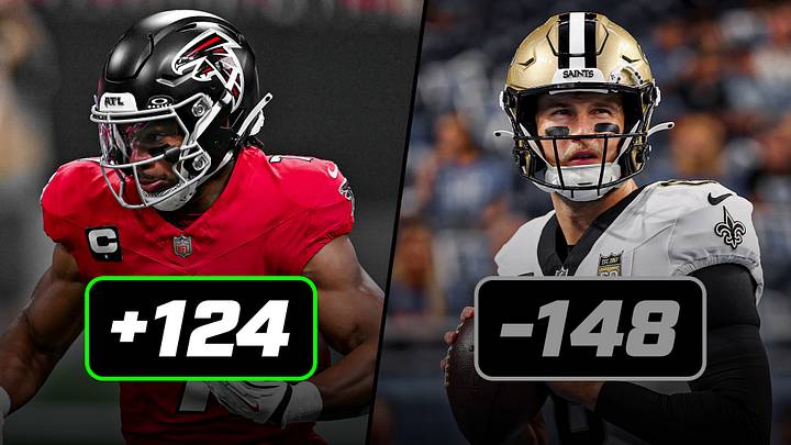 The Falcons are underdogs against the Saints on Monday Night Football. The Falcons are underdogs against the Saints on Monday Night Football.