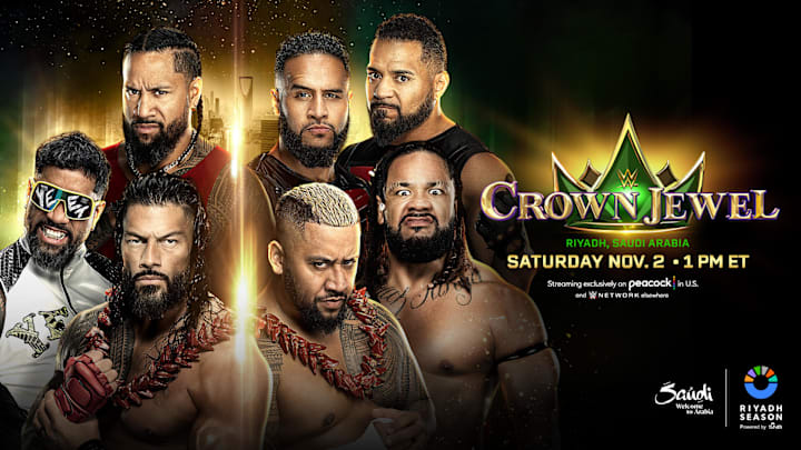 The OG Bloodline vs. The New Bloodline takes place at Saturday's WWE Crown Jewel.