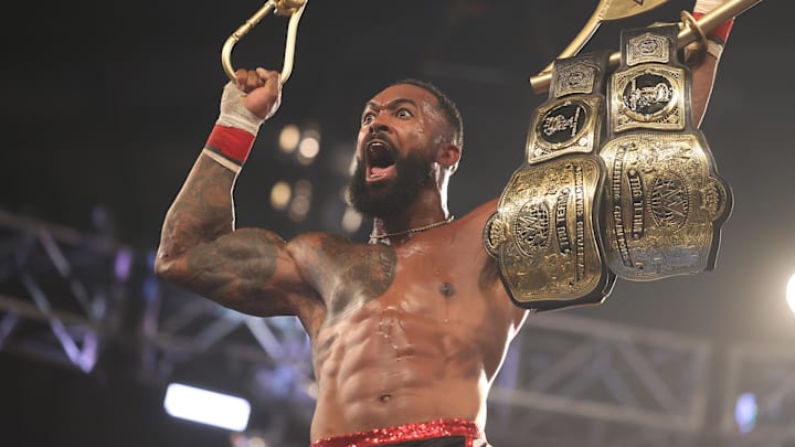 Montez Ford celebrates winning TLC Montez Ford celebrates winning TLC