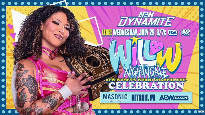 The new AEW Women's World Champion Willow Nightingale will celebrate her victory at AEW Redemption tonight on AEW Dynamite.