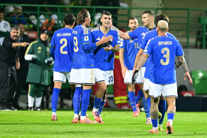 Italy celebrating.