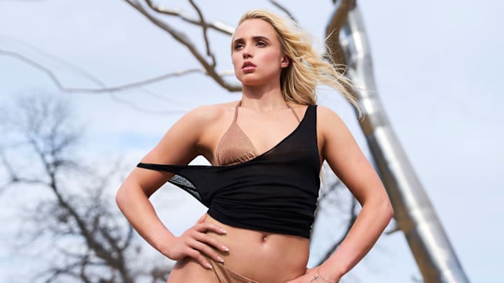 Hailey Van Lith was photographed by Taylor Ballantyne in Fort Worth, Texas. Swimsuit by Vitamin A Swim.