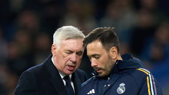 Davide Ancelotti im Gespräch mit seinem Vater Carlo