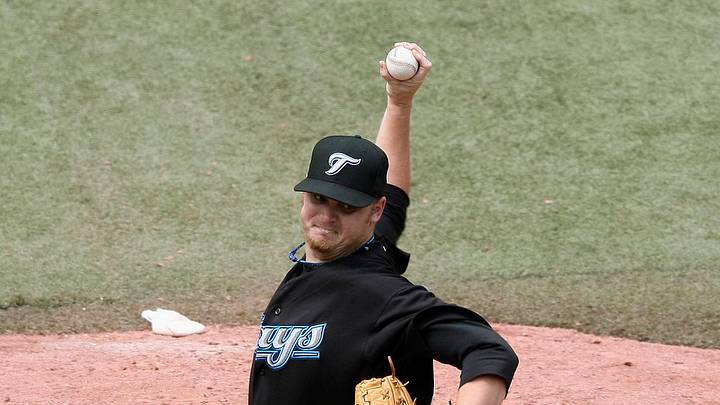 Jul 7, 2007; Toronto, ON, Canada; Toronto Blue Jays pitcher (40) Brian Wolfe delivers a pitch against the Cleveland Indians at the Rogers Centre in Toronto, ON. Cleveland won 9-4. Mandatory Credit: Tom Szczerbowski-USA TODAY Sports