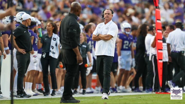 TCU Football head coach Sonny Dykes looks on as the Horned Frogs lead Abilene Christian.