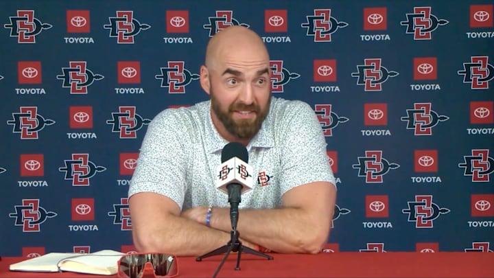 San Diego State coach Sean Lewis San Diego State coach Sean Lewis