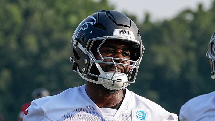 Jul 30, 2026; Atlanta, Falcons, USA; Atlanta Falcons linebacker Divine Deablo (0) shown on the field during training camp at IBM Performance Field. Mandatory Credit: Dale Zanine-Imagn Images