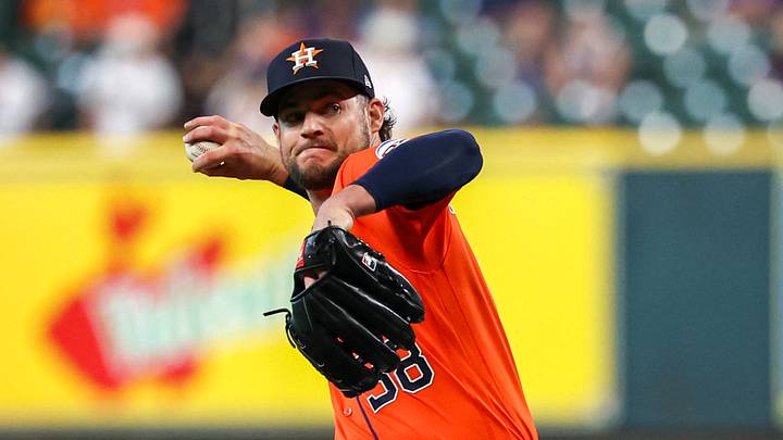 Houston Astros starting pitcher Peter Lambert (38) Credit: Thomas Shea-Imagn Images