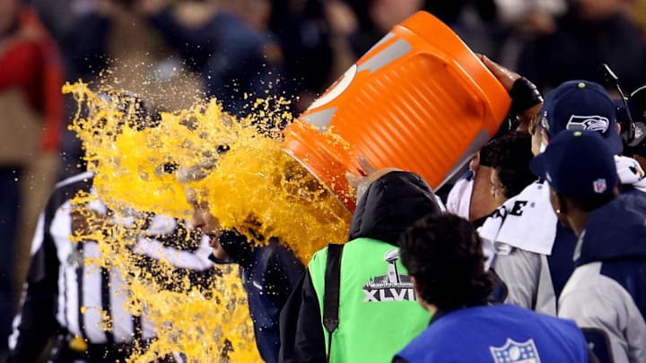 Orange is the betting favorite to be the Gatorade bath color for Super Bowl 60. Orange is the betting favorite to be the Gatorade bath color for Super Bowl 60.
