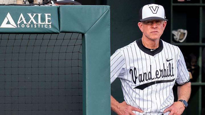 Vanderbilt head coach Tim Corbin during a college baseball game between Tennessee and Vanderbilt at Lindsey Nelson Stadium in Knoxville, Tenn., on May 9, 2025. Vanderbilt head coach Tim Corbin during a college baseball game between Tennessee and Vanderbilt at Lindsey Nelson Stadium in Knoxville, Tenn., on May 9, 2025.