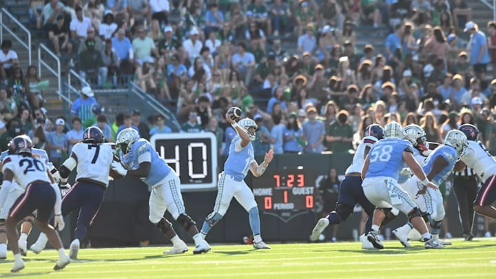 Tulane quarterback Jake Retzlaff passes against Florida Atlantic