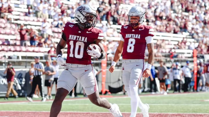 Montana running back Eli Gillman (10) Montana running back Eli Gillman (10)