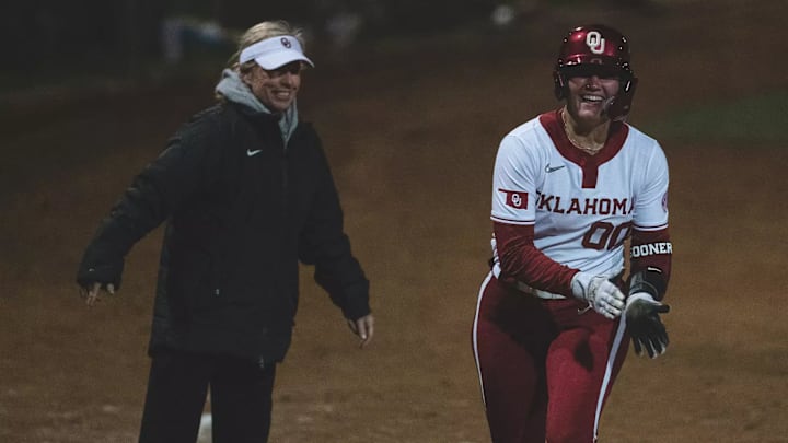 Allyssa Parker launched the game-tying homer to send OU to extra innings against Cal State Fullerton.