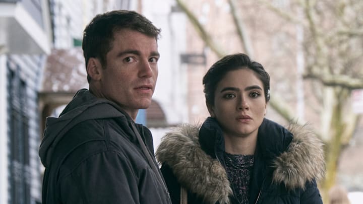The Night Agent. (L to R) Gabriel Basso as Peter Sutherland, Arienne Mandi as Noor, Luciane Buchanan as Rose Larkin in episode 205 of The Night Agent. 