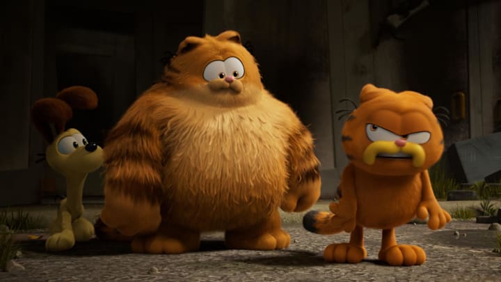 Odie, Vic in Garfield in GARFIELD © 2023 Project G Productions, LLC
