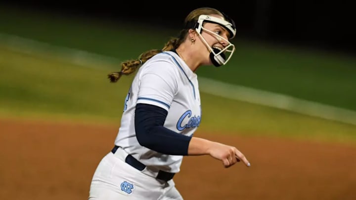 North Carolina's LIlly Parrish pitched her first career no-hitter against NC Central on Thursday.