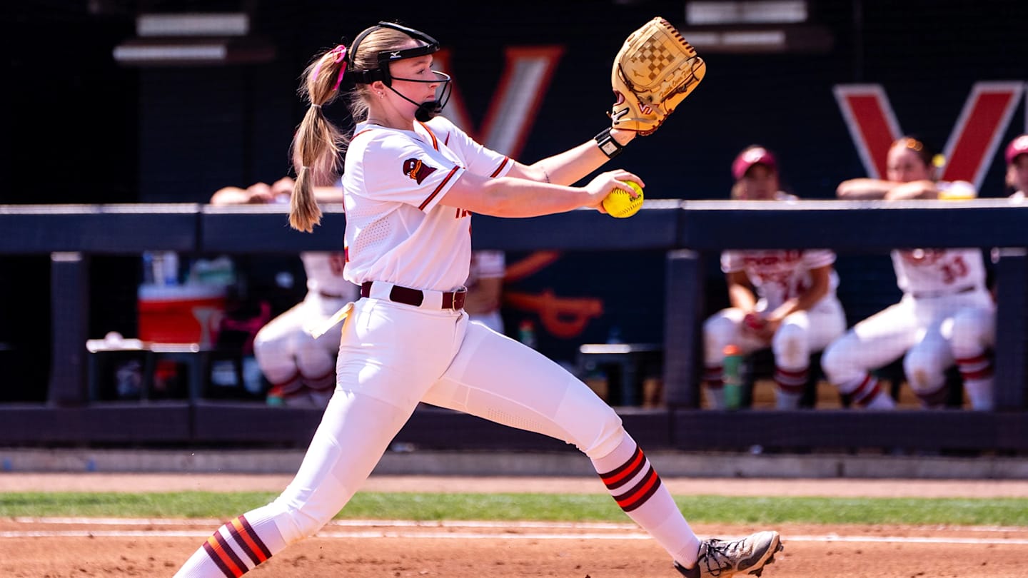 Mazzarone, Carrico Shut Down No. 19 Virginia as Hokies Softball Takes Series