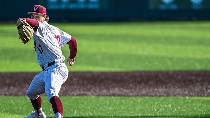 Brett Renfrow delivers a pitch against William & Mary during opening day of 2026.