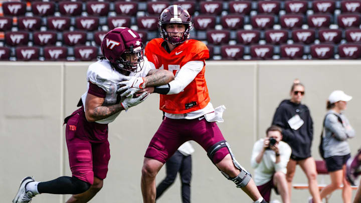 Virginia Tech's quarterback battle is going to be front and center on Saturday Virginia Tech's quarterback battle is going to be front and center on Saturday