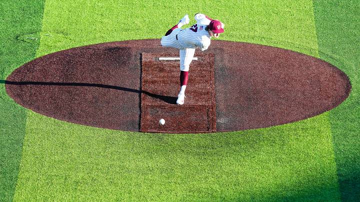 BLACKSBURG, Va. — Brett Renfrow delivers a pitch.