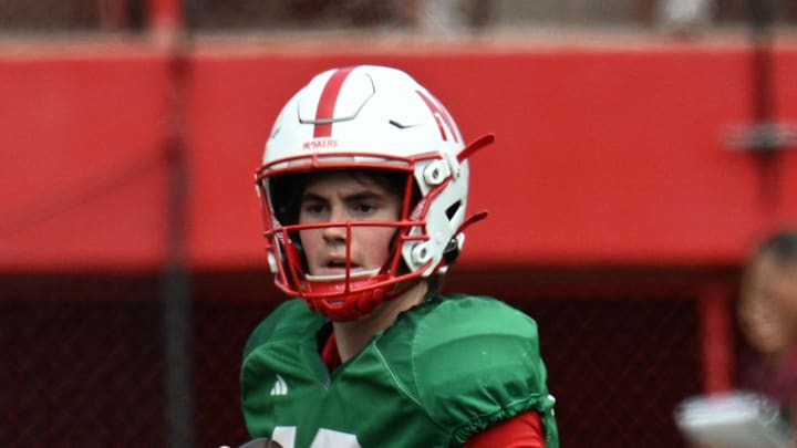 Daniel Kaelin during the Nebraska football spring game