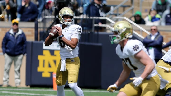 Notre Dame quarterback Kenny Minchey Notre Dame quarterback Kenny Minchey