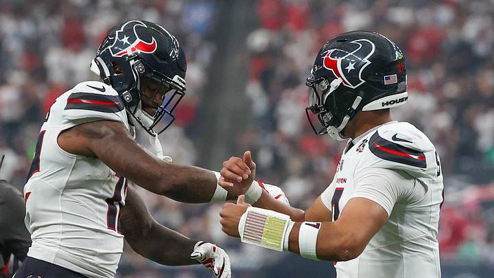 Houston Texans quarterback C.J. Stroud and receiver Nico Collins. Houston Texans quarterback C.J. Stroud and receiver Nico Collins.