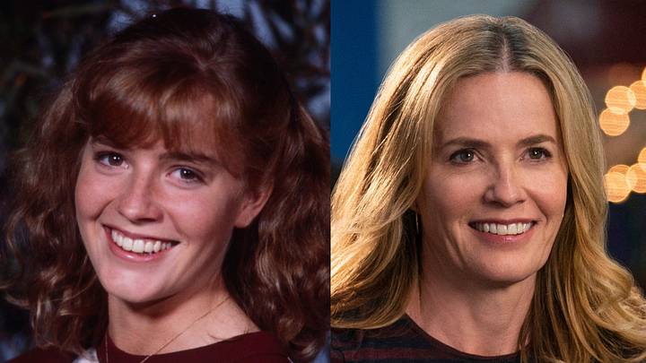 Actress Elisabeth Shue in Call to Glory (1985), in Cobra Kai (2021) Actress Elisabeth Shue in Call to Glory (1985), in Cobra Kai (2021)