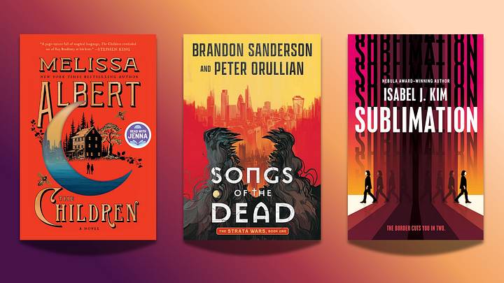 The Children by Melissa Abert, Songs of the Dead by Brandon Sanderson and Peter Orullian, Sublimation by Isabel J. Kim The Children by Melissa Abert, Songs of the Dead by Brandon Sanderson and Peter Orullian, Sublimation by Isabel J. Kim