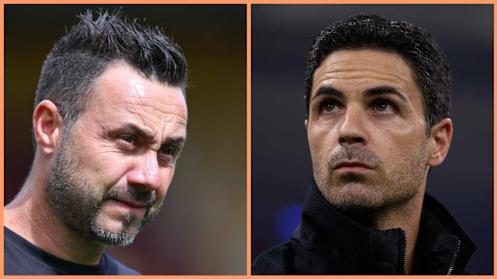 Roberto De Zerbi et Mikel Arteta sont critiqués depuis le début de saison.