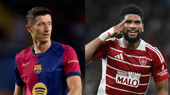 R. Lewandowski (FC Barcelone) - Mahdi Camara (Brest) | Getty Images
