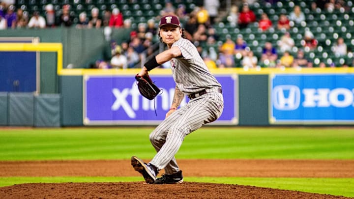 Texas State pitcher Matthew Tippie. Texas State pitcher Matthew Tippie.