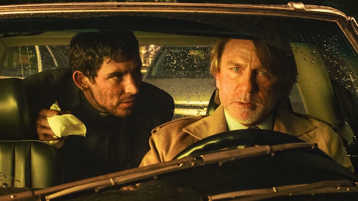 Josh O’Connor and Daniel Craig in ‘Wake Up Dead Man.’