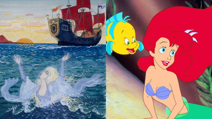 ‘The Little Mermaid’ illustration and Disney still