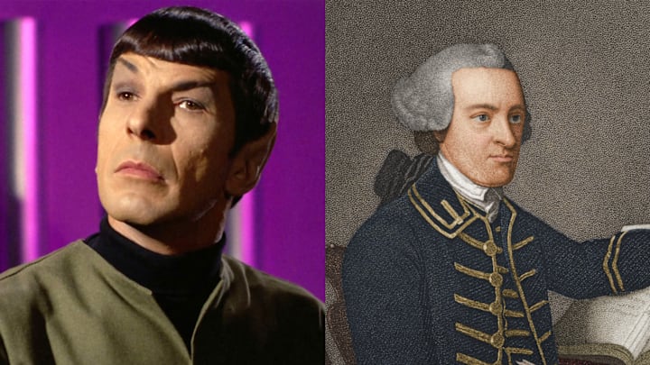Leonard Nimoy as Spock in ‘Star Trek,’ John Hancock, first signer of the Declaration of Independence.