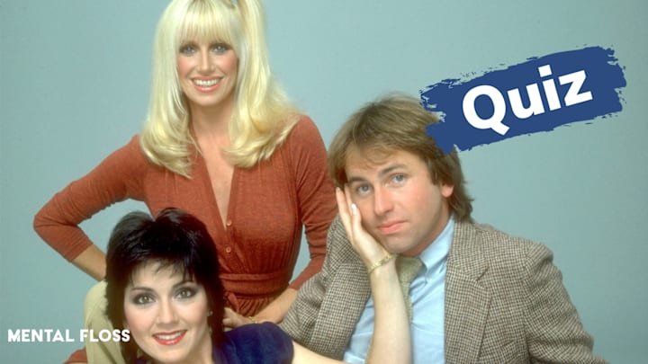 Joyce DeWitt (Janet), Suzanne Somers (Chrissy), John Ritter (Jack) in ‘Three’s Company’