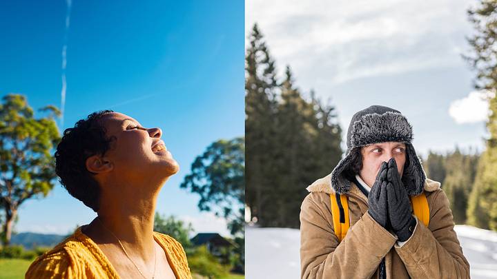 Warm weather, cold weather