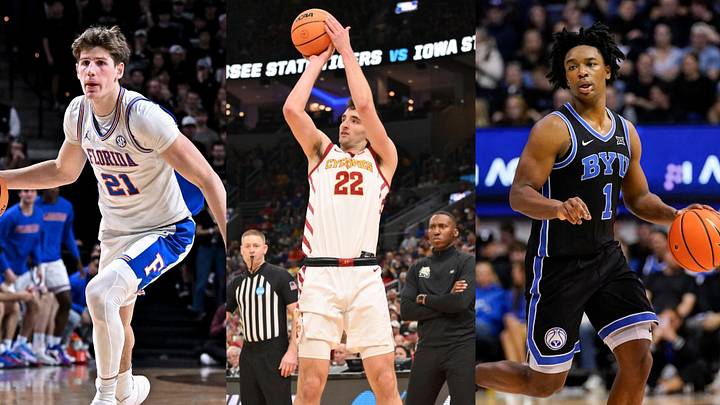 From left, Florida forward Alex Condon (Maria Lysaker/Imagn Images), Iowa State forward Milan Momcilovic (Jeff Curry/Imagn Images) and BYU guard Robert Wright III (Aaron Baker/Imagn Images). From left, Florida forward Alex Condon (Maria Lysaker/Imagn Images), Iowa State forward Milan Momcilovic (Jeff Curry/Imagn Images) and BYU guard Robert Wright III (Aaron Baker/Imagn Images).