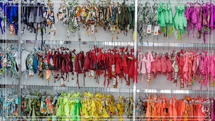 Bikinis displayed in Miami Beach, Fla.