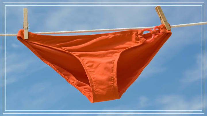 Orange bikini bottoms