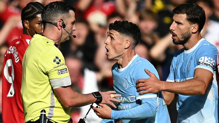 Phil Foden received the first red card of his career in the Manchester derby Phil Foden received the first red card of his career in the Manchester derby