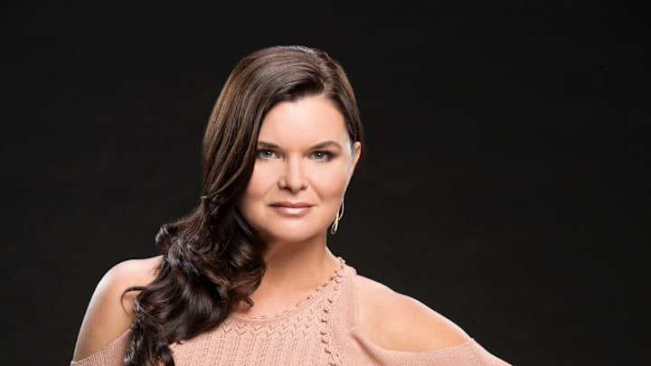 Heather Tom of the CBS series THE BOLD AND THE BEAUTIFUL, Weekdays (1:30-2:00 PM, ET; 12:30-1:00 PM, PT) on the CBS Television Network. Photo: Cliff Lipson/CBS ÃÂ©2018 CBS Broadcasting, Inc. All Rights Reserved