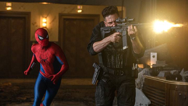 Spider-Man and The Punisher (Jon Bernthal) in Columbia Pictures SPIDER-MANâ„¢: BRAND NEW DAY. photo by: Jay Maidment Spider-Man and The Punisher (Jon Bernthal) in Columbia Pictures SPIDER-MANâ„¢: BRAND NEW DAY. photo by: Jay Maidment