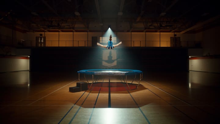 Cheerleader on the trampoline from TriStar Pictures and Spyglass Media Group, LLC THANKSGIVING
