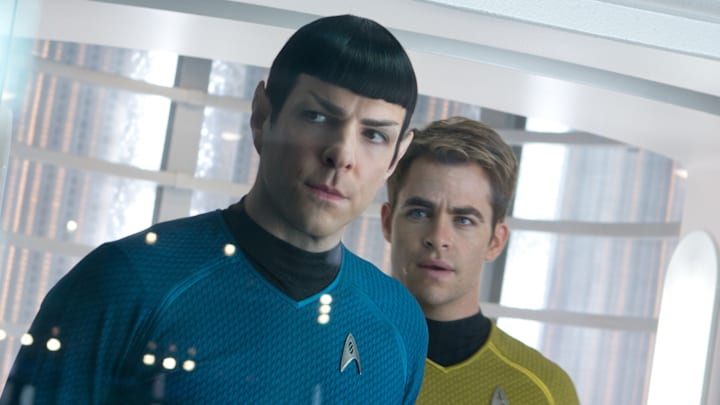 (Left to right) Zachary Quinto is Spock and Chris Pine is Kirk in STAR TREK INTO DARKNESS from Paramount Pictures and Skydance Productions.