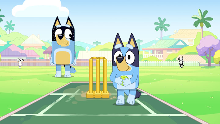 Bluey Cricket Image. Image Credit to Disney+/Ludo Studio. 