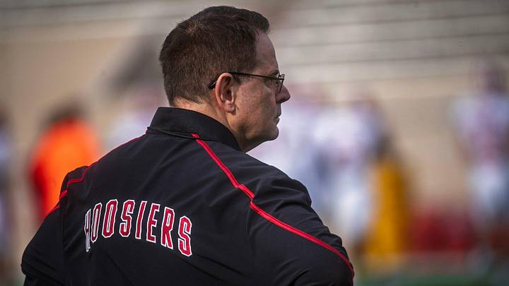 Indiana Head Coach Curt Cignetti during spring football practice at Memorial Stadium on Thursday, April 2, 2026.